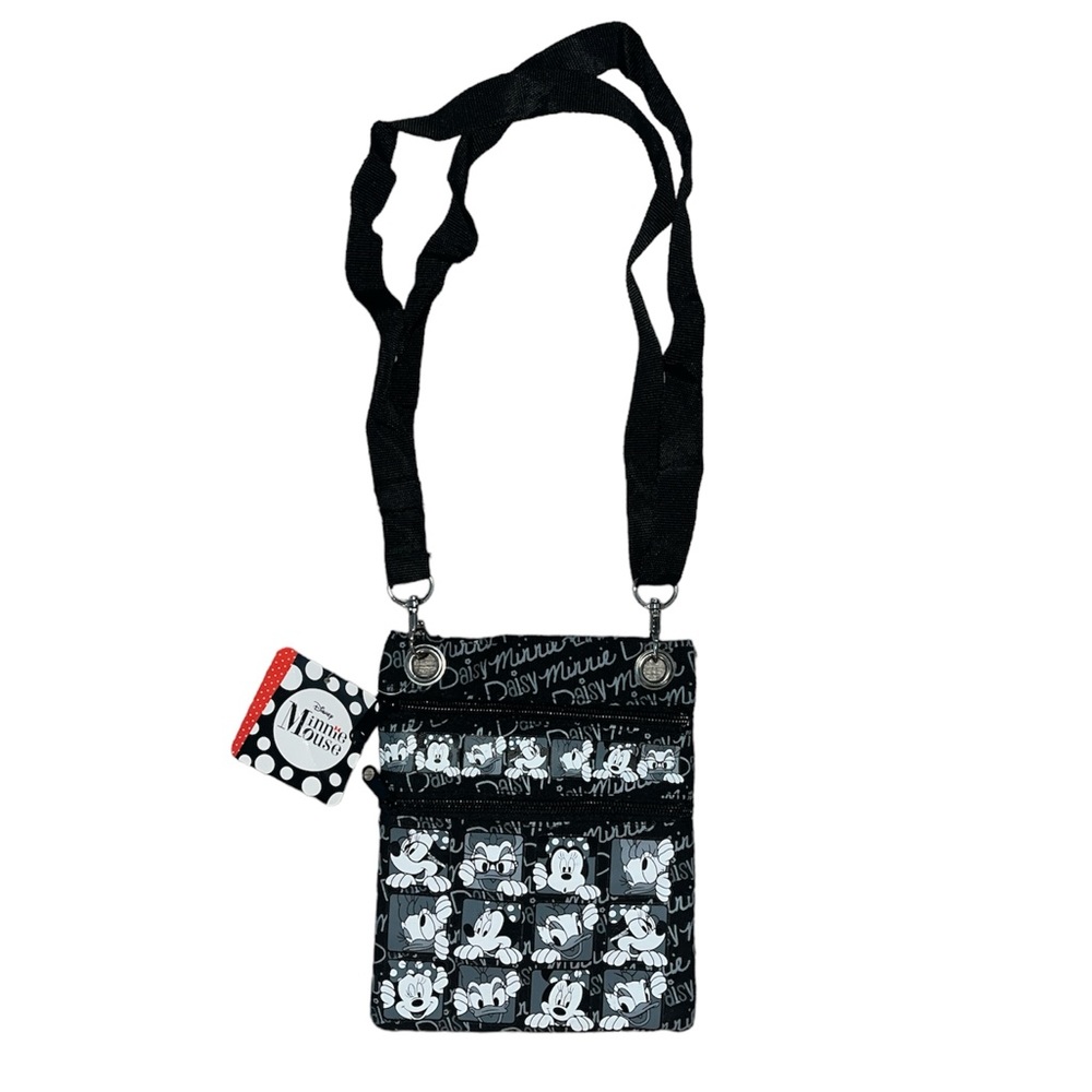NWT Disney Minnie Mouse and Daisy Duck Crossbody Passport Canvas Bag